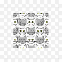 猫咪壁纸矢量图