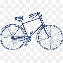 高清手绘复古自行车素材
