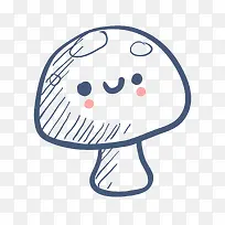 卡通蘑菇简笔画