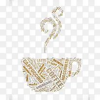 字母咖啡杯造型图案