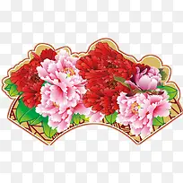 中式婚礼牡丹鲜花拱门背景图