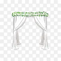 婚礼白色拱门设计素材
