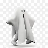 披着白布的3D小人