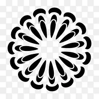 黑色圆形花纹图案