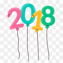 新年2018形状气球