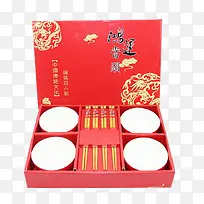 鸿运当头碗筷套装