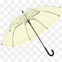 浅黄色透明雨伞素材