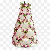玫瑰花彩带蛋糕