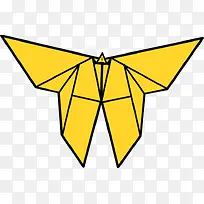 黄色的卡通折纸蝴蝶