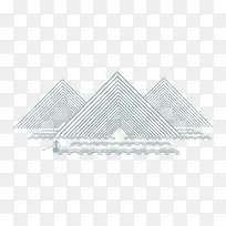 灰色三角形装饰元素