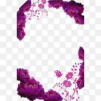 紫色花朵装饰背景效果