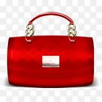 红色时尚手提包