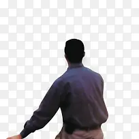 男士坐着孤独的背影
