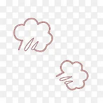 手绘卡通阴雨天气