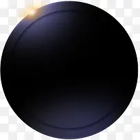 黑色光效质感圆圈