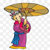 打伞的古代美女