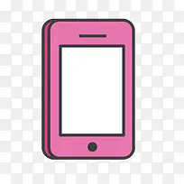iPhone移动电话粉红屏幕智