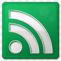 深绿色rss图标装饰wifi