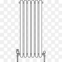 黑边白色矢量暖气片