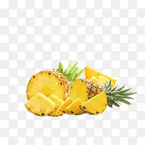黄色美味菠萝水果