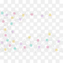 彩色圆形节点网络图
