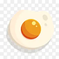 彩色圆弧煎蛋食物元素