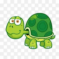 绿色卡通乌龟动物