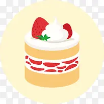 草莓奶油布丁蛋糕