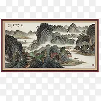 中国风山水装饰挂画画