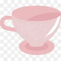 粉色茶杯