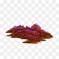 紫色山堆