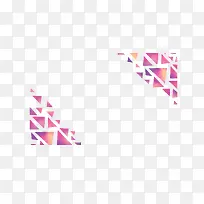 紫色水彩三角花纹