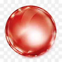 红色圆形玻璃球