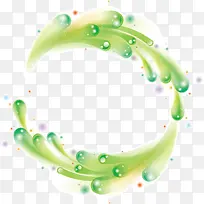 绿色圆形泡泡素材
