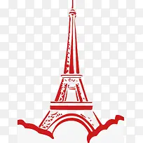 红色巴黎铁塔