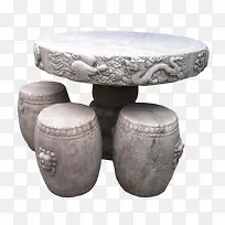 石头雕刻桌子