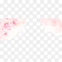 手绘水粉粉色花朵