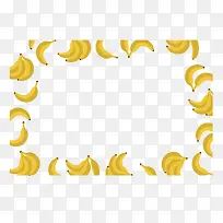 黄色香蕉装饰边框