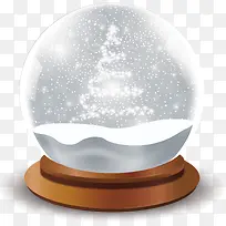 发光圣诞树水晶球