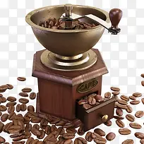 咖啡豆棕色咖啡研磨机