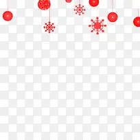 圣诞装饰彩球雪片