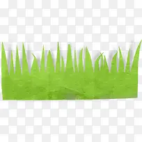 绿色漂亮剪纸草丛