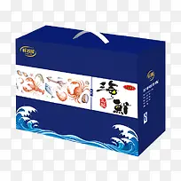蓝色海鲜礼品盒