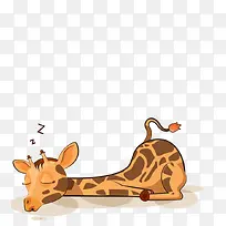 睡觉的长颈鹿