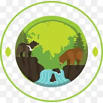 绿色地球野生大熊
