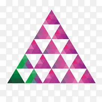 矢量紫色炫彩三角形阵列
