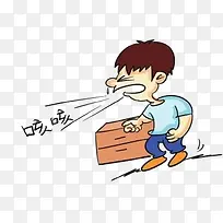 男孩剧烈咳嗽图片