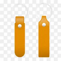 橙色长条条圆形钥匙环
