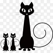 三只小黑猫