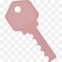 粉色扁平风格矢量钥匙
